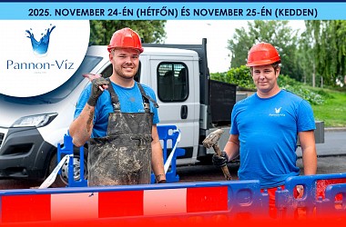 IVÓVÍZELLÁTÁS SZÜNETEL: Győrben a Zöld utcában és Kisfiófa utcában